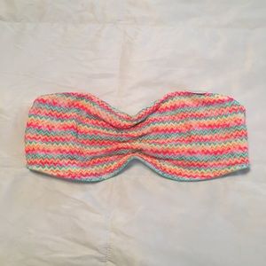Neon chevron bandeau top -NWT VS PINK